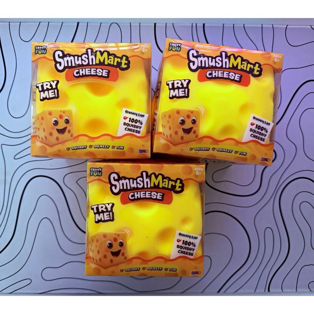 (1) Crazy Fun RMS SmushMart Cheese Squishy
